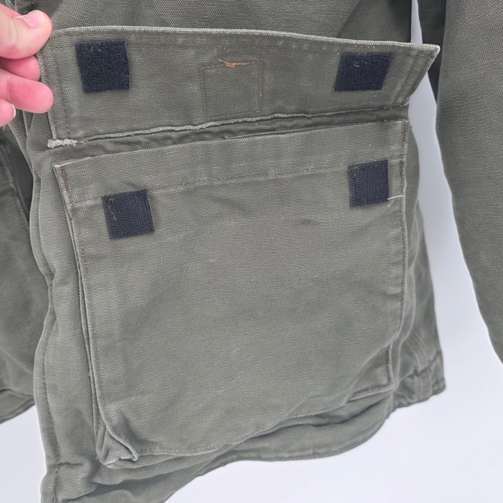 CARHARTT C95 JACKSON COAT MENS MEDIUM ARMY GREEN GRAY SHERPA HOODED JACKET 2014 - Picture 12 of 16